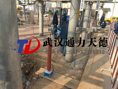 陝西（xī）涇陽縣220KV變電（diàn）站直流（liú）高壓發生器試驗現場