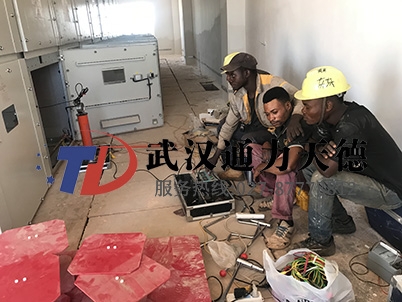 塞內（nèi）加爾直流高壓發生器試驗現場